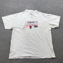 Vintage Chicago Bulls Shirt Mens Large White NBA 6 Time Champs 1998 Finals 90s 4XL white