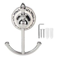 Double Hook Coat Hook Stainless Steel Ceramic Zinc Alloy Robe Hook  Entryway Bathroom Bedroom