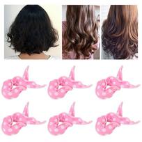 20pcs Soft Sleep Curler Rollers Soft Sponge Hair Styling Rollers  Night Sleep Use pink