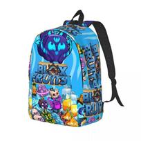 Blox Fruits Gaming Backpack for Preschool Primary School Student Robloxx Bookbag  Daypack Outdoor blue
