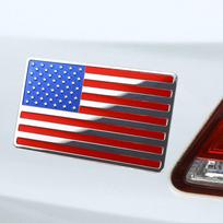 2 vnt. Automobilinis sunkvežimis 3D metalinis JAV vėliavos lipdukas Amerikos lipdukas kėbulo emblemos priedai red