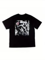 ASAP Rocky Rap Graphic TShirt 100 Cotton 180g Loose Fit Crew Neck Short Sleeve Cotton Couple Streetwear Top S gray