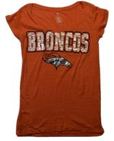 NFL Teens Apparel Juniors Denver Broncos Football Shirt New XS, M, XL 3XL brown