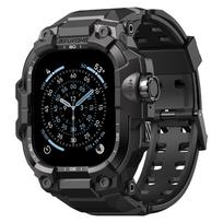 Dėklas+Taktinis dirželis Apple Watch juostoms Ultra 3 2 49mm 46mm 45mm 44mm TPU Dangtelis Metalinė apyrankė iwatch serijos 11 10 9 8 7 6 SE 46MM (Series 11 10)