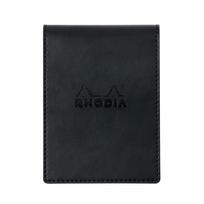 Rhodia Notebook with 12 x 12 PU Black Block Rhodia 12 Orange 80 5mm RHODIA cf12pucvbk Cover, No. (8.5 cm), Leather, (Includes No. / sheets, grid) juoda