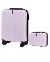 Kabinos lagaminas Wings SWAN SN120 20" su kosmetine violetinis , polikarbonatas, tinka Ryanair