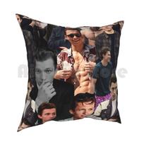 Tom Hollando koliažo pagalvės užvalkalas Spausdintas namų minkštas dekoratyvinis pagalvėlis Tom Hollandas Tomas Tom Hollandas Mielas Tomo Hollando koliažas Mielas 30cmx30cm gray