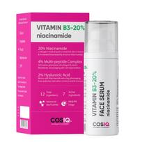 Cos-Iq 20% Niacinamide Face Serum For Clear Glowing Skin, Bright Skin, Reduces Dullness, Hydrates & Repairs Skin With Vit B3 & Hyaluronic Acid For T white