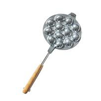 12/16 skylių Oreshki forma medinė rankena riešutų sausainių forma buitinė graikinių riešutų sausainių forma vaikams Silver-12 Holes gray