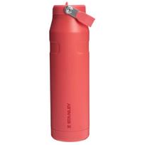 Stanley IceFlow Thermos Bottle with Straw, Flip Straw 2.0, 1.06L, Coral Red-Orange