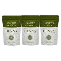 Jovees Herbal Mehandi Henna Powder With Amla Shikakai Brahmi For Hair Conditioning Repair Hair Fall 75G Pack 3 white