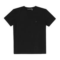 Acne STudios Face Logo PaTch T shirT  shorT Sleeve  Cl0309 Black  900 CL0309 BLACK (XS) black