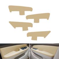 For Chevrolet Epica 2007 - 2013 Beige Microfiber Leather Door Panel Guards Cover with Mount Fittings Car Interior white