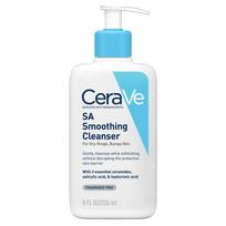 Cerave Sa Smoothing Cleanser For Dry, Rough, Bumpy And Acne-Prone Skin, Contains Salicylic Acid With No Harsh Microbeads, Dermatologist Recommended blue
