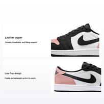 Air Jordan 1 Retro Low OG GS Bleached Coral Kids Sneakers Pink Black White CZ0858-061 40 white