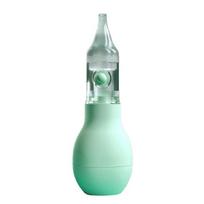 Soft Nasal Aspirator for Baby Nose Vacuum Suction Manual Nose Aspirator Nasal Cleaning Tool Backflow-proof Nose Sucker žalia