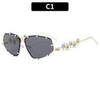 Cyberpunk Sunglasses Futuristic Technology Diamond Studded Fashion Sun Glasses Y2K Rhinestone Frame Glasses Vintage Shades