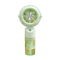 Misting Handheld Fan with USB Charging Portable Mini Cooling Fan with Water Spray 3 Speeds Desktop Fan for Outdoor Office Summer Travel žalia