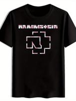 Retro Rock Band Graphic T-shirt -  RAMMSTEIN  &  SLIPOKOT  Design S įvairiaspalvis