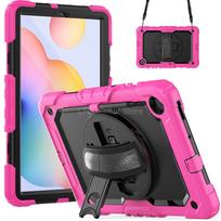 Case For Samsung Galaxy Tab S6 Lite 10.4 P620 P625 P613 P619 P610 P615 Tablet Case Kickstand 360 Rotation Cover For Tab S6 lite 10.4 rožinė raudona spalva