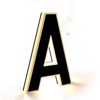 0-9 A-B LED namo numerio šviesa Vandeniui atspari namo sienos dekoracija LED adreso ženklas Durų ženklas A