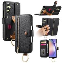 Case for Samsung Galaxy S25Fe, with ring buckle for wristband, in leather juoda