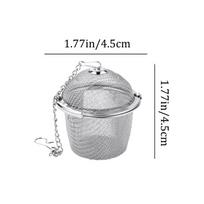Tea Spice Filter Spice Ball Mesh Herb Ball Stainlesss Steel Teapot Lock Tea Filter Reusable 4.5cm white