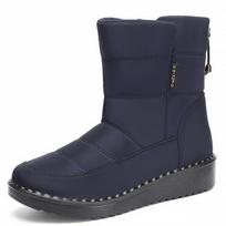 Women's Winter 2025 Fleece-lined Long Tube Snow Boots - Warm, Lightweight, Polyurethane, Cotton Size 39 black