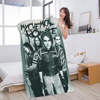 My Chemical Romance Band Bath Towel Microfiber Soft Water Absorbing Breathable For Girl Kids Decorative Cartoon Beach Towel W30*H60(CM) gray
