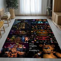 Horror Freddy F-FNAF Games Living Room Non-Slip Area Rug Soft Carpet for Bedroom Kids Playroom Sofa,Home Decor Doormat Gift 40cm x 60cm gray
