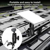 For Starlink Mini Mount Adjustable Clamp Bracket Kit Pole Mount Roof Mount for RV/Yacht/Camper/Guardrails gray