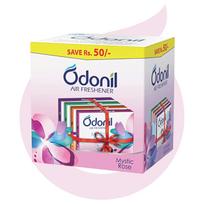 Odonil Bathroom & Toilet Air Freshener Blocks 288g (Pack of 4 x 72g) | For Home & Offce Pack of 4 x 72g yellow