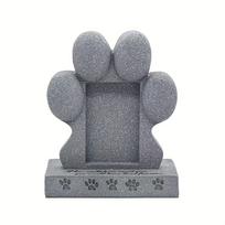 Augintinio paminklas, dervos medžiaga, atsparus blukimui, atsparus saulės spinduliams, vandeniui atsparus, lauko memorialinis augintinio poilsio paminklas gray