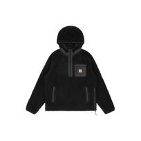 Carhartt WIP pusiau užtraukiamas vilnos megztinis su kišenėle etiketui ir gobtuvu Unisex striukės Juoda CHXJKI027123DBKX S black