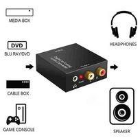 Digital To Analog Audio Converter Optical Fiber Coaxial Signal To Analog Dac Spdif Stereo 3.5Mm Jack 2*Rca Amplifier Decoder Onesize