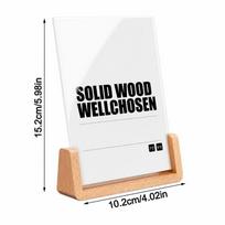Riešuto medienos medinis nuotraukų rėmelis Skaidrus akrilinis U formos nuotraukų rėmelis Atminimo dovanos 10.2x15.2cm-3 black