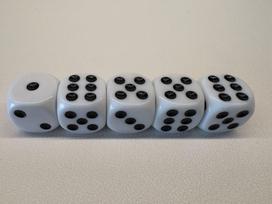 14mm Round-Corner Acrylic Dice Set for RPGs and Teaching black