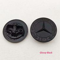57mm Priekinis žvaigždės gaubto emblema ženklelis Mercedes-Benz C E S klasėms C200 C260 E300L GLC GLE CLA ir kt. W203 W204 W212 W213 black