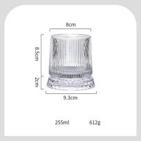 European Crystal-Cut Rotating Decanter & Whiskey Glass Set, Luxury Barware with Creative Design, Elegant Home Gift 201-300ml orange