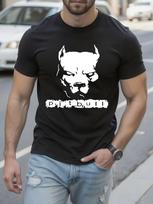 Pitbull Graphic Tshirt Graphic Tshirt - Bold Pitbull Face... M white