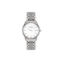 Longines Lyre Series Quartz Movement Date Display Simple Fashion Waterproof Watch Men watches White Steel L4.759.4.12.6 White Dial gray