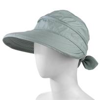 Women Ladies Anti-UV Foldable Sun Hat Outdoor Cap Wide Brim Beach Hat pilka