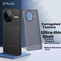 Case for Xiaomi Redmi K80, Ultra-Thin Frosted PP, Full Lens Protection, Non-Slip, Semi-Transparent, Heat Dissipation, Simple Outer, Transparent Black