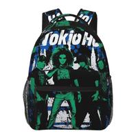 Tokyo Hotel Bill Kaulitz Rock Band Backpack Student Boys Girls BookBag Children School Bag Laptop Shoulder Bags for Men Women One Size black