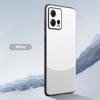 Prabangus PU odos dėklas Motorola Edge 30 Fusion telefonui, silikoninis pilnos apsaugos galinis dangtelis, skirtas Motorola Moto S30 Pro 5G Moto Edge 30 Fusion balta