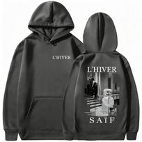 Rap atlikėjas L'HIVER Saif albumas naujas džemperis vyriškas moteriškas hip-hopas megztinis rudens/žiemos gatvės stilius S black