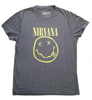 26 Nirvana Yellow Smile Grey Official Tee T-Shirt Mens Unisex T-Shirt XXXL gray