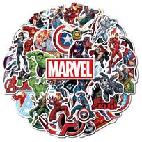 50 vnt. Marvel lipdukai Anime figūrėlės Geležinis žmogus Superherojų kolekcija Lipdukas Gitara Nešiojamas kompiuteris Bagažas Riedlentė Animacinis Grafiti Žaislai red