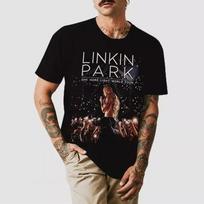 Linkin Park One More Light World Tour T-shirt Heavy Cotton T-shirt Size S-5XL L black