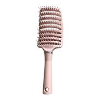 Curved Vented Hair Brush for Women, Detangling Paddle Brush for Long Thick Curly Wet Hair, Blow Fast Drying Detangler Brush Styling Tool S rožinė